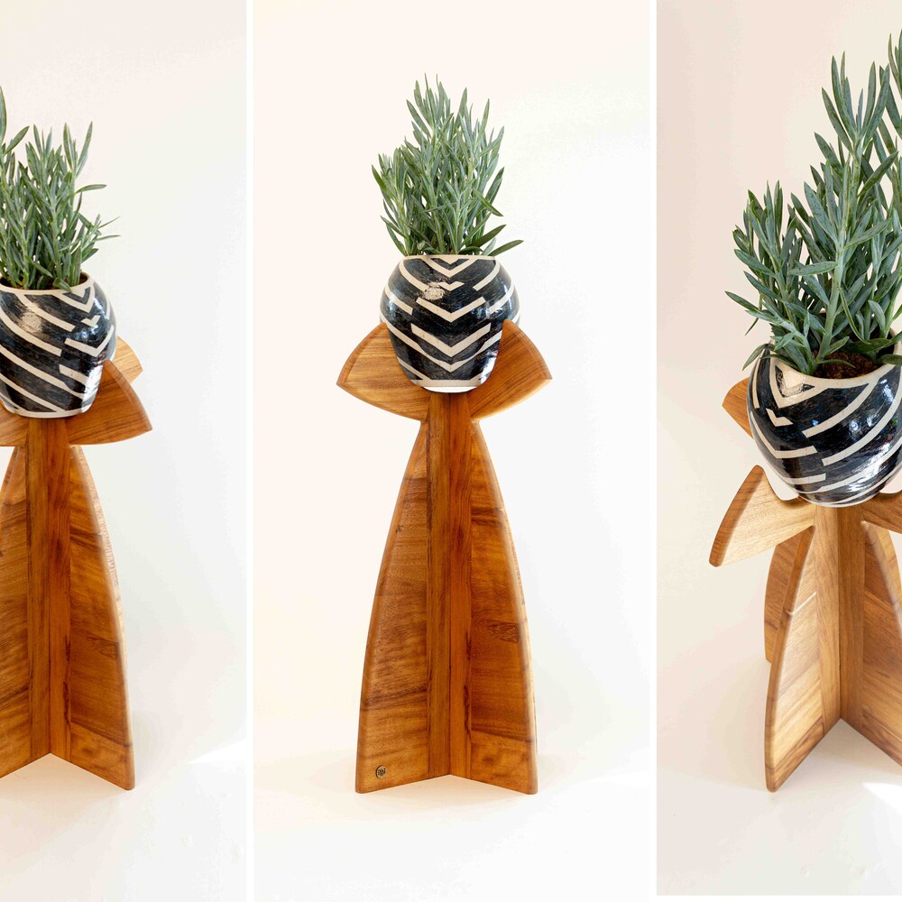 Wedding Gift Wood Plant Stand Office Decor Tall Plant Stand Garden Ornament Plant Stand Indoor Succulent Planter Raised Garden Bed Garden - Image 9