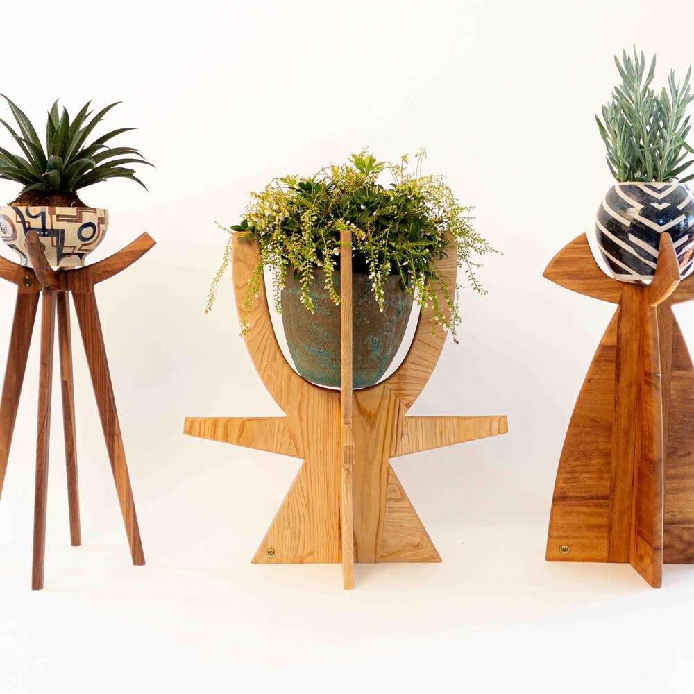 Wedding Gift Wood Plant Stand Office Decor Tall Plant Stand Garden Ornament Plant Stand Indoor Succulent Planter Raised Garden Bed Garden - Image 4