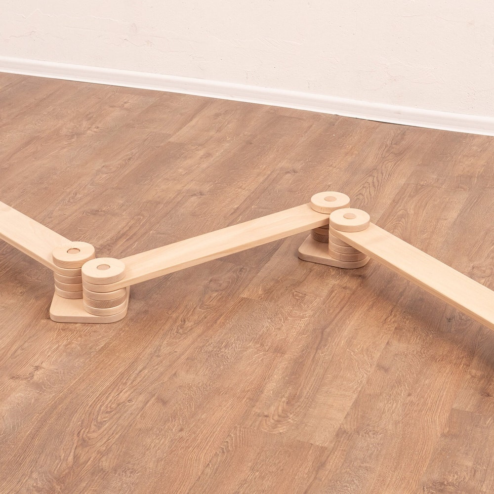 Baby Gift Transformable Balance Beam Set, Nursery Decor Montessori Balance Toy, Plywood Furniture Indoor Play Gym, Balance Path for Kids - Image 3