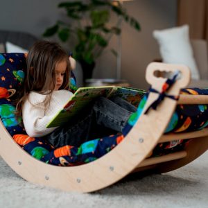 Montessori Arch with Cotton Cushion, Baby Gift Climbing Arch Pillow&Arch Rocker, Indoor Playground Soft Play Equipment, Climber Arch Cushion