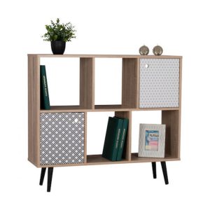 low bookshelves,modern bookshelf,contemporary bookcase,livingroom furniture,geometric shelves