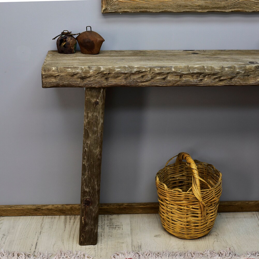 Dresser Table Console Handmade Rustic Table Mid Century Wood Hallway Entry Live Edge Entry Table Reclaimed Wood Gift for Women Farmhouse - Image 8