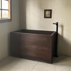 Cedar Tub Chocolate Ofuro Wooden Soaking Bathtub Customizable