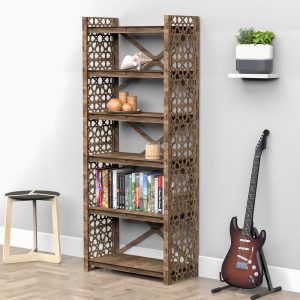 Wooden Shelf, Bookcase, Bookshelf, Storage Cabinet, Bookshelves, Shelving Unit "ARABIC" Hexagonica