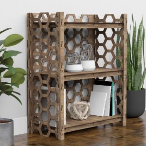 Low Bookshelf, Small Bookcase, Wooden Shelving Unit, Book Shelf, Night Stand