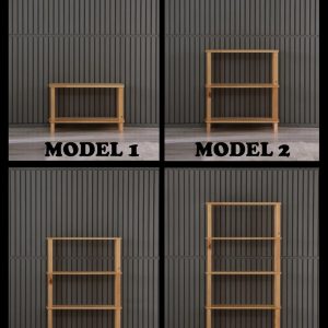 Modern Minimalist Solid Wood Bookshelf for Living Room, Tall Open Shelf Storage Unit for Home Office, Natural Wooden Display Shelf Decor