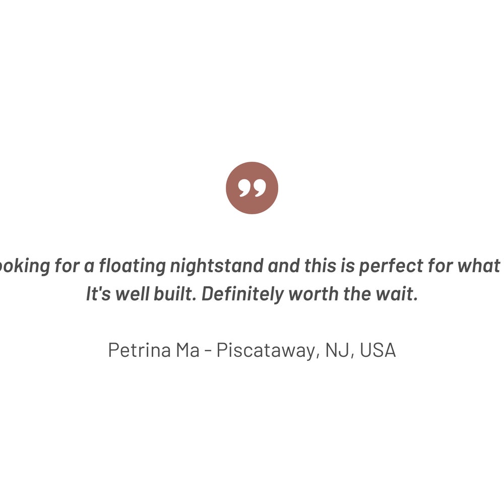 Floating nightstand with COPPER drawer - Image 7