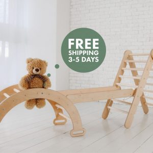 Christmas gifts for kids - Montessori climber set, Climbing arch and pillow, Triangle climber, Kletterbogen mit kissen, Toddler climbing gym