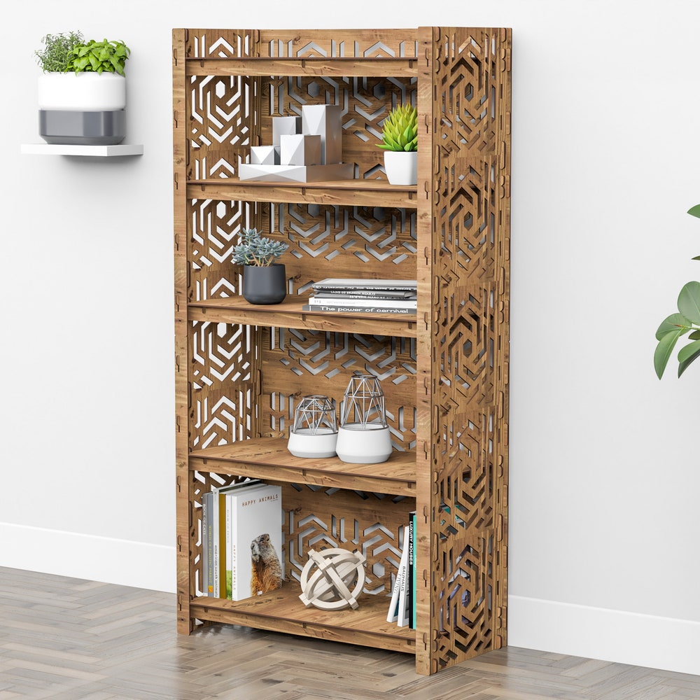 Wooden Bookshelf, Bookcase, Shelving Unit, Book Case, Book Shelf, Bookshelves - Image 4