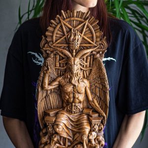Baphomet LARGE Statue: A Majestic Addition to Your Home Altar for Wicca and Occult Enthusiasts