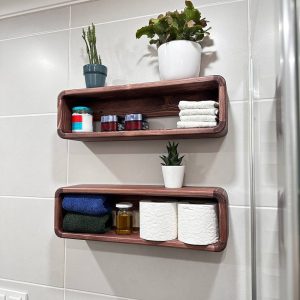 Free shipping Floating Wooden Box Rack | Bathroom Shelf Organizer | Wall Decor Storage | display shelf
