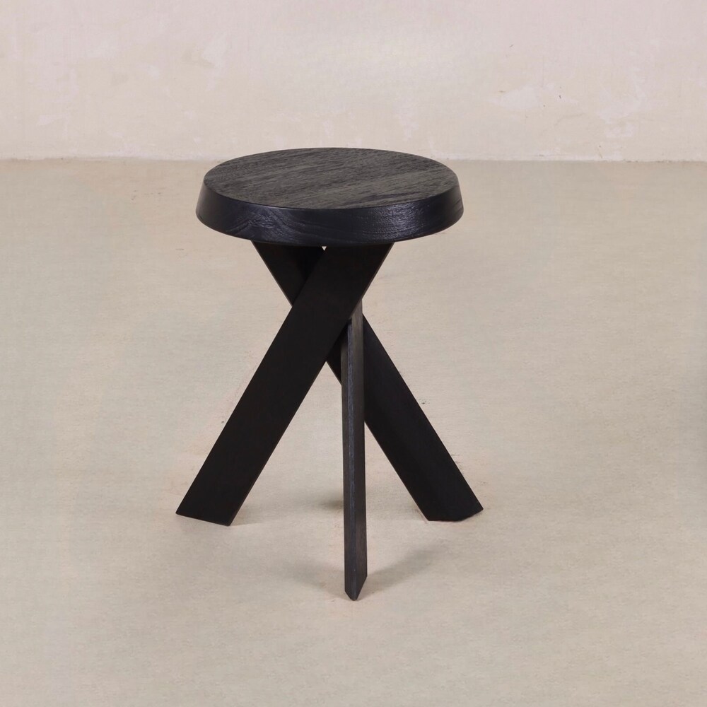 Chapo-Inspired, Teak Wooden Stool - Image 7