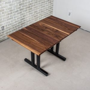 Expandable Kitchen Table, Extendable Small Dining Table, Wood Table with Leaves, Extending Walnut Dining Table