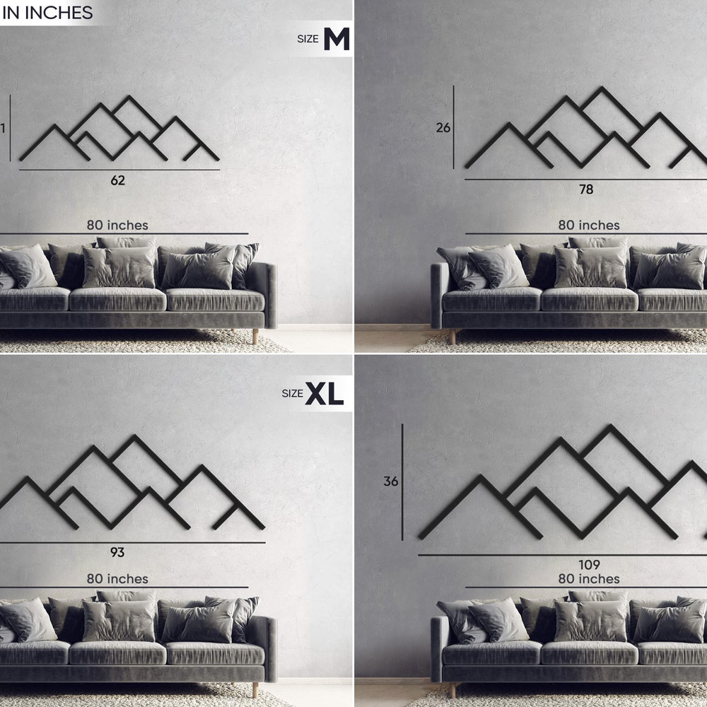 Mountains Wall Art | Minimalist mountains wood art | Mountains wood wall art | Home decor | Mountains line art | Extra large wall art - Image 10