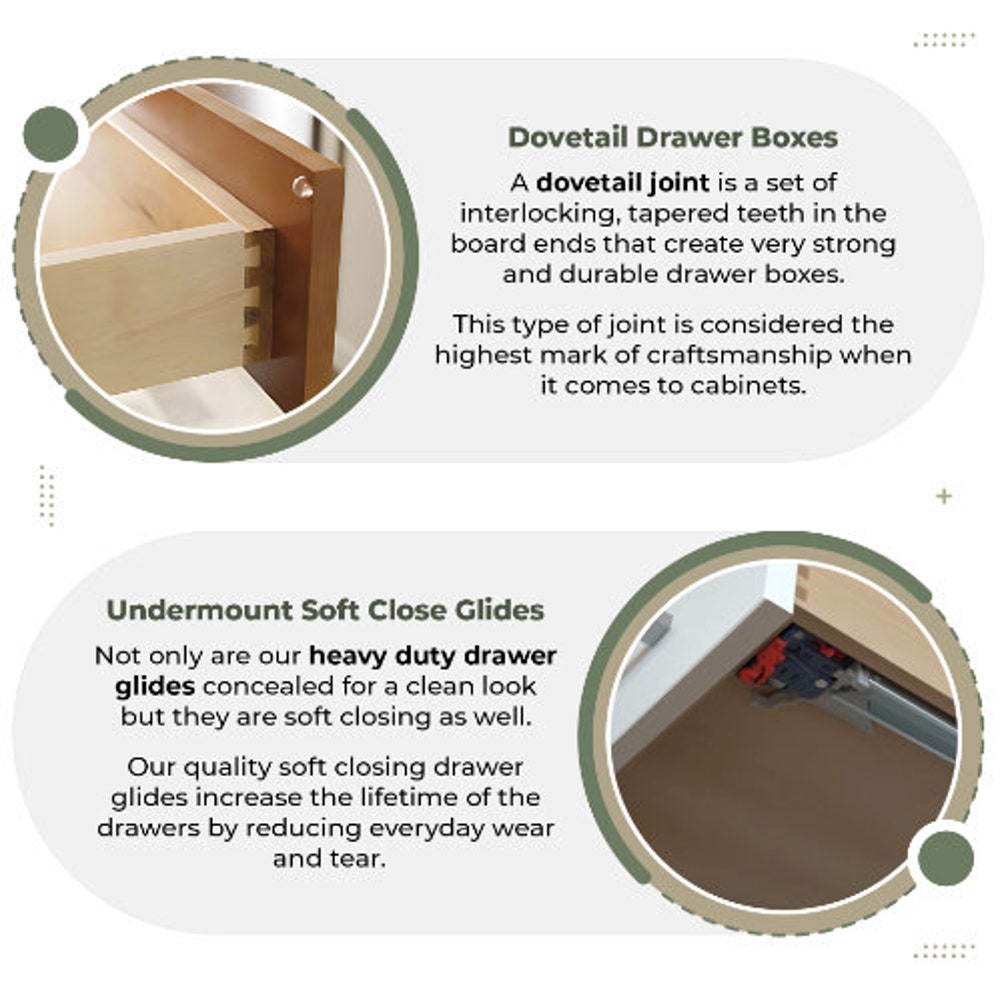 60 Inch Saddle Brown Raised Panel Bathroom Vanity with Double Sink Bases, Bathroom Furniture with Drawers - 60" W x 34.5" H x 21" D - Image 9