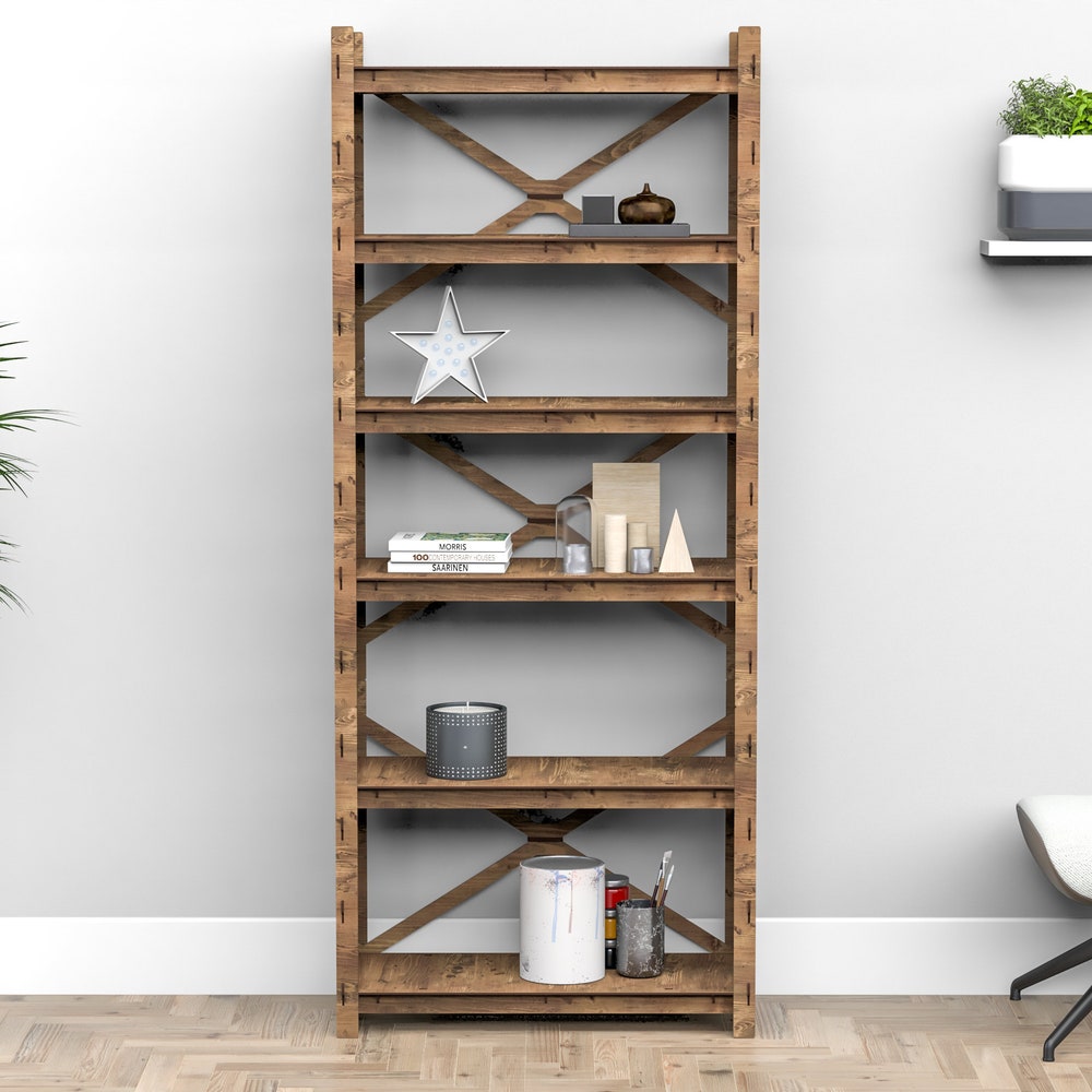 Wooden Bookshelf, Bookcase, Shelving Unit, Book Case, Book Shelf, Bookshelves - Image 8