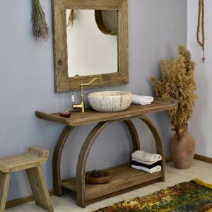 Bathroom Sink Vanity Table Medieval Wooden Vanity Handmade Reclaimed Vintage Wood Live Edge Vanities Sink Farmhouse Wooden Decor Gift for He