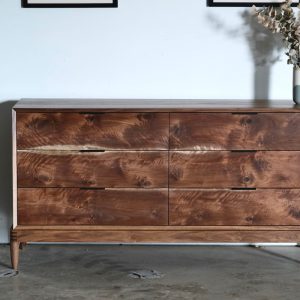 Mid Century Dresser Handmade in Walnut / 6 Drawer Dresser with Dovetail Drawers