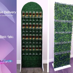 il_1000x1000.5174450327_mkwc.jpg Arched Greenery champagne wall | Grass drink Wall | Wedding decorations | Clear shelf glass holder | treat wall