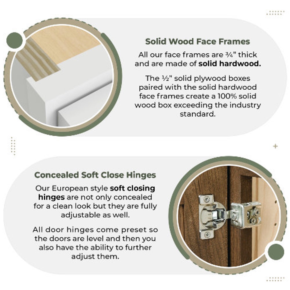 42" Bathroom Vanity for Single Sink, Brown Toffee Stained Wood Bathroom Furniture with Drawers, Traditional Comtemporary Bath Cabinet - Image 6