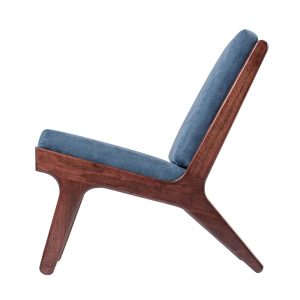 hardwood lounge chair with footrest "Sydney"| oak, walnut |, large selection of fabric types and colors.