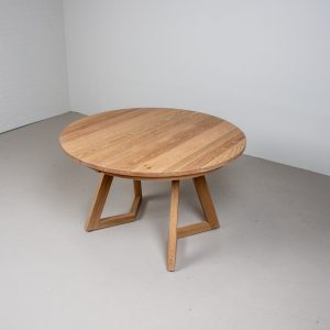 Oak Extendable Dining Table, Round Dining Table with Leaves, 48 Inch Extendable Round Dining Table in Oak Wood, Round Wood Dining Room Table