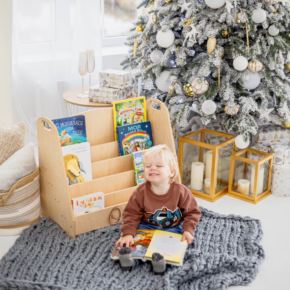 Montessori bookshelf - Montessori furniture, Wood Toddler Bookcase, Shelf for kids, Modern bookshelf, Nursery wood decor - Image 8