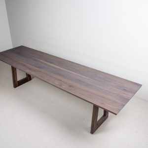 Weathered Walnut Dining Table, Large Dining Room Table, Custom Narrow Table for Kitchen or Dining Room, Grey Walnut Rustic Dining Table