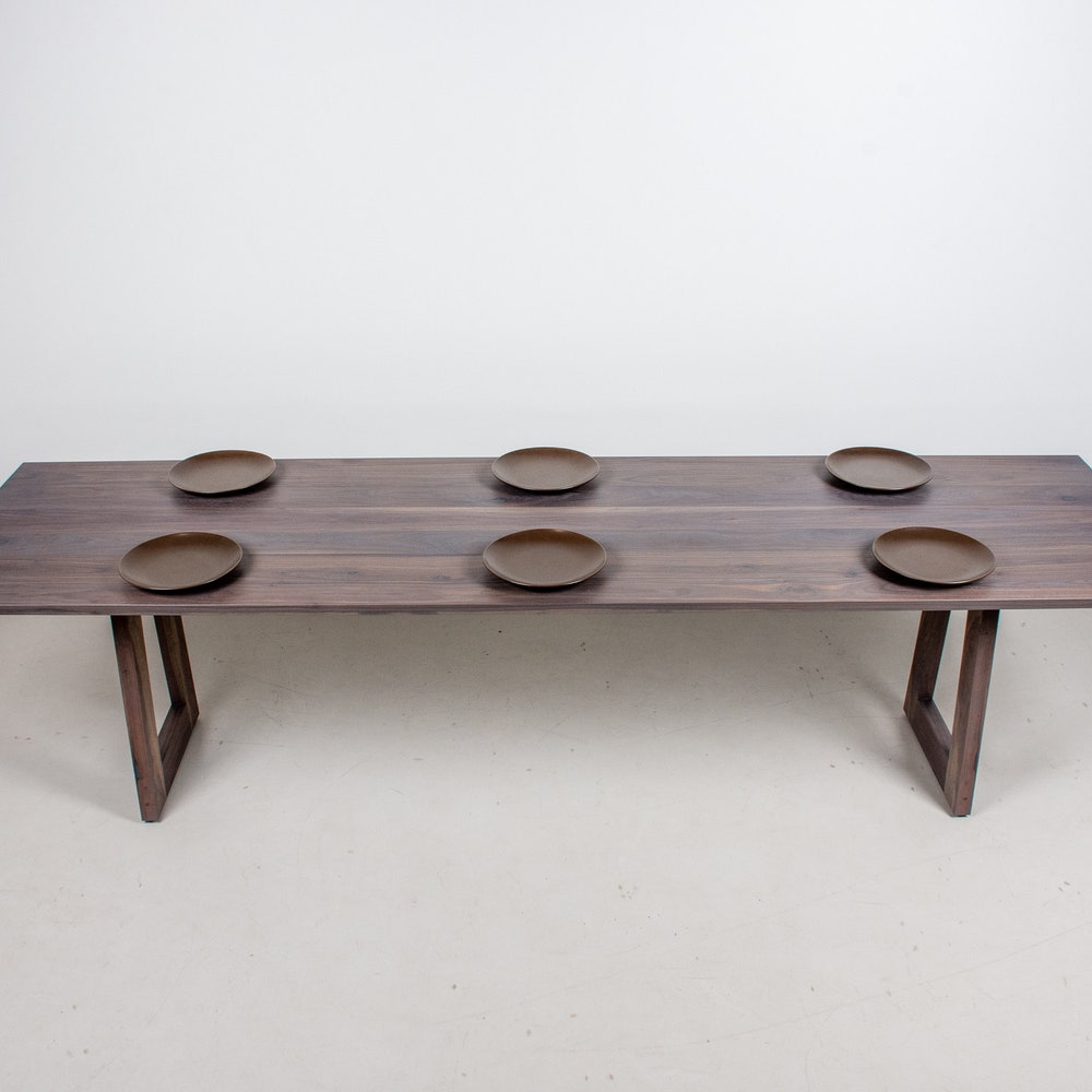 Weathered Walnut Dining Table, Large Dining Room Table, Custom Narrow Table for Kitchen or Dining Room, Grey Walnut Rustic Dining Table - Image 3