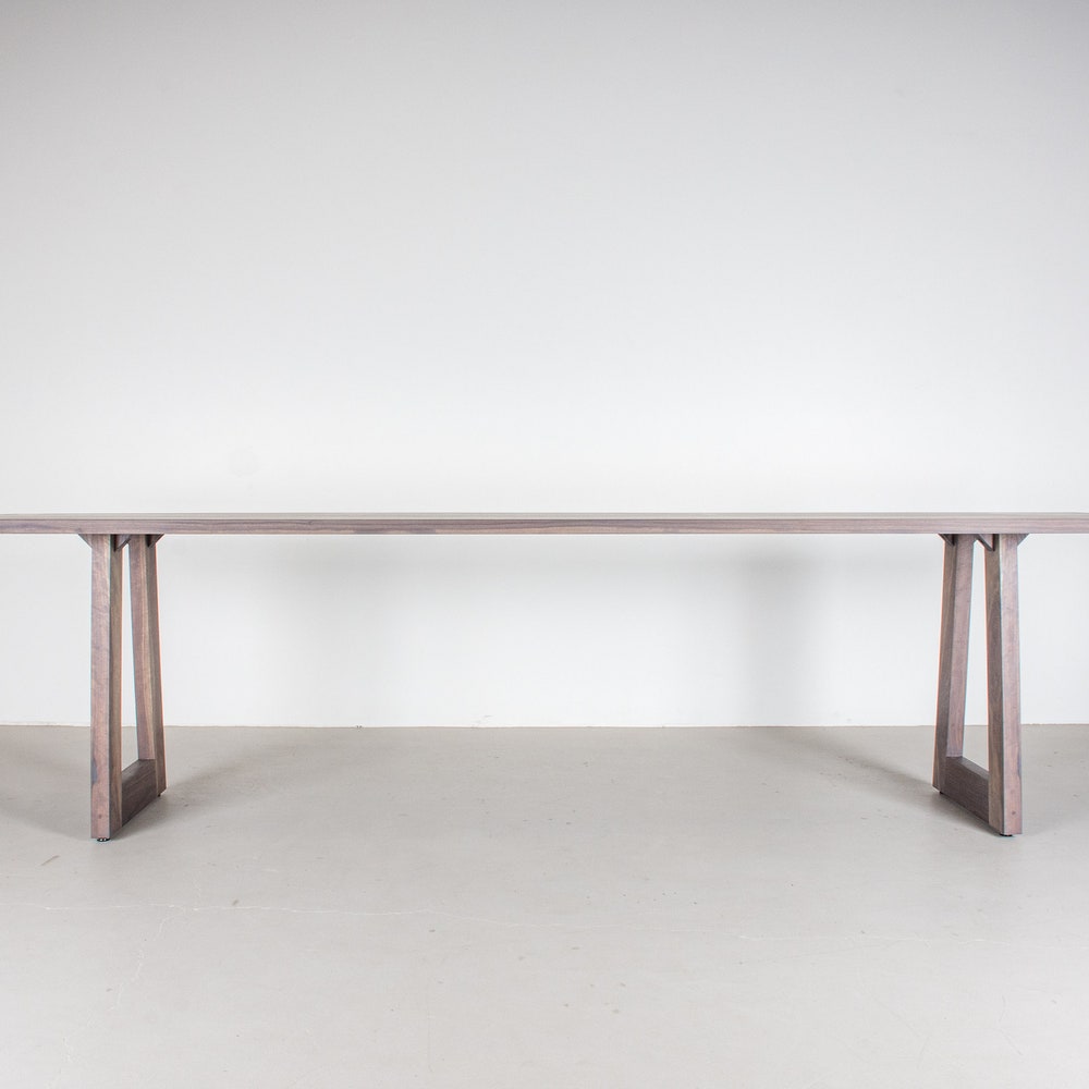 Weathered Walnut Dining Table, Large Dining Room Table, Custom Narrow Table for Kitchen or Dining Room, Grey Walnut Rustic Dining Table - Image 4