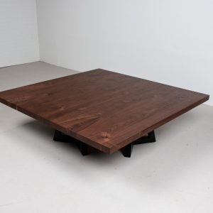 Large Coffee Table Made of Walnut, Square Walnut Coffee Table, Large Wood Coffee Table, Square Coffee Table Wood, Custom Wood Coffee Tables