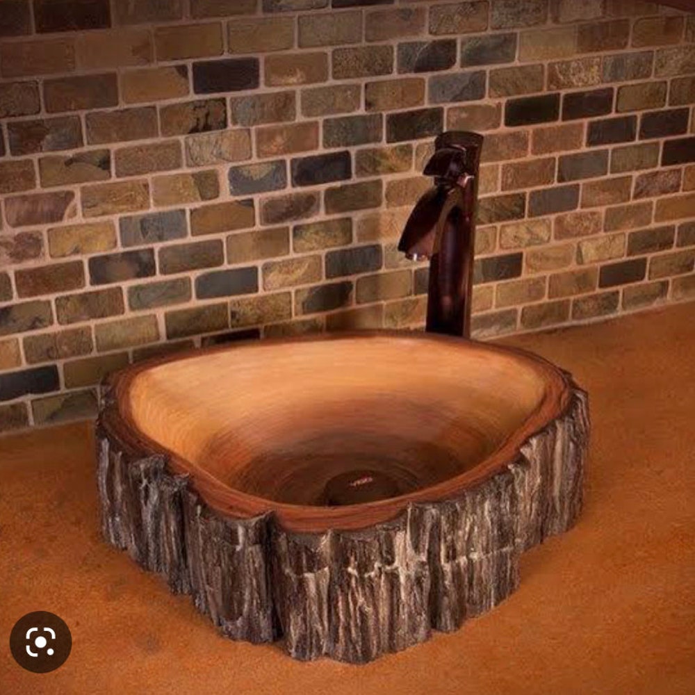 Bathroom decor, Bathroom Wooden Sink, Bathroom Wooden bottom shelve, home decors, Hair studio Designs - Image 9