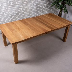 Extendable Oak Dining Table, Parsons Style Wood Table with Leaves, Extending Wood Table, Oak Extendable Parsons Table, Wood Dining Table