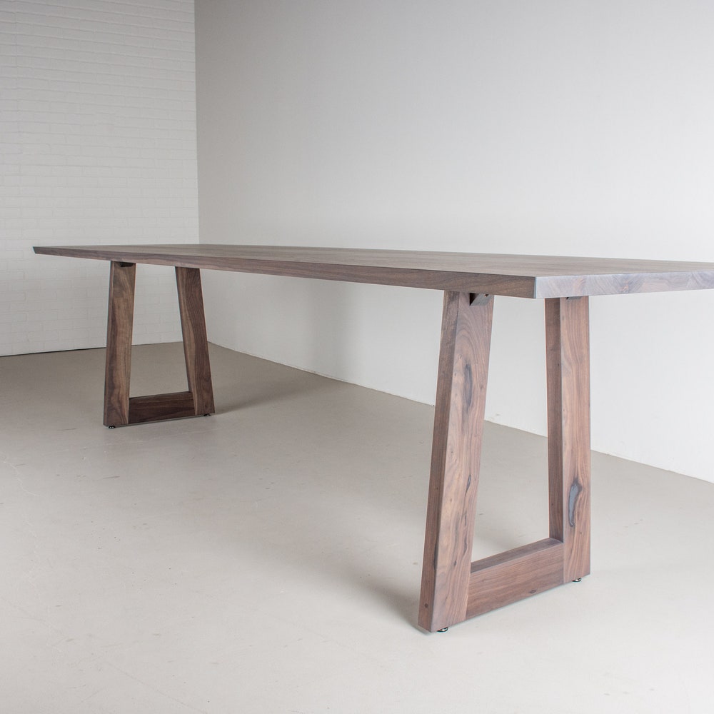 Weathered Walnut Dining Table, Large Dining Room Table, Custom Narrow Table for Kitchen or Dining Room, Grey Walnut Rustic Dining Table - Image 5