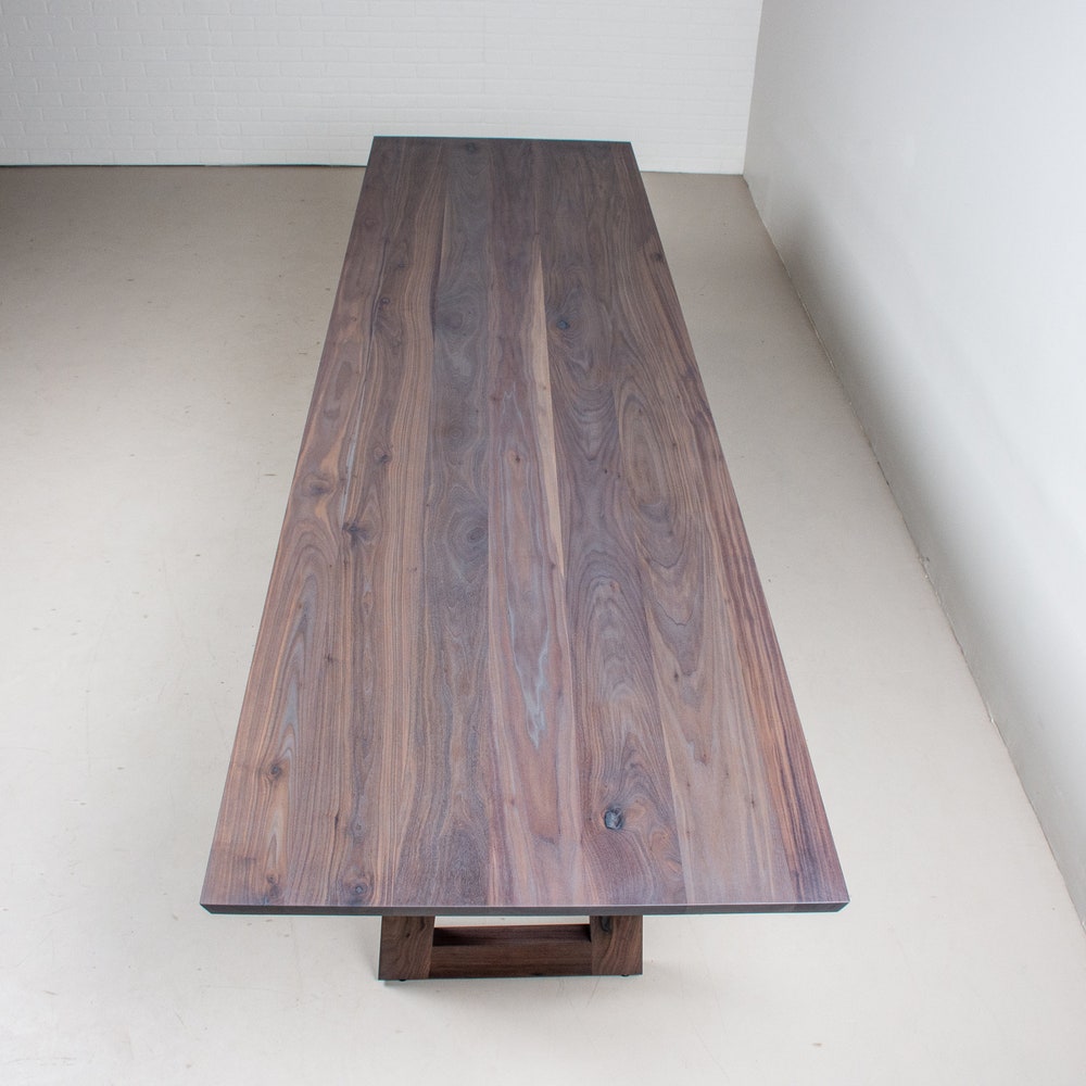 Weathered Walnut Dining Table, Large Dining Room Table, Custom Narrow Table for Kitchen or Dining Room, Grey Walnut Rustic Dining Table - Image 2