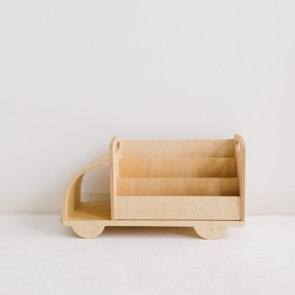 Christmas Gift for Toddler - Truck Bookcase, Montessori bookshelf, Unique Baby present, Nursery shelves, 1 year old gift, Waldorf furniture - Image 7