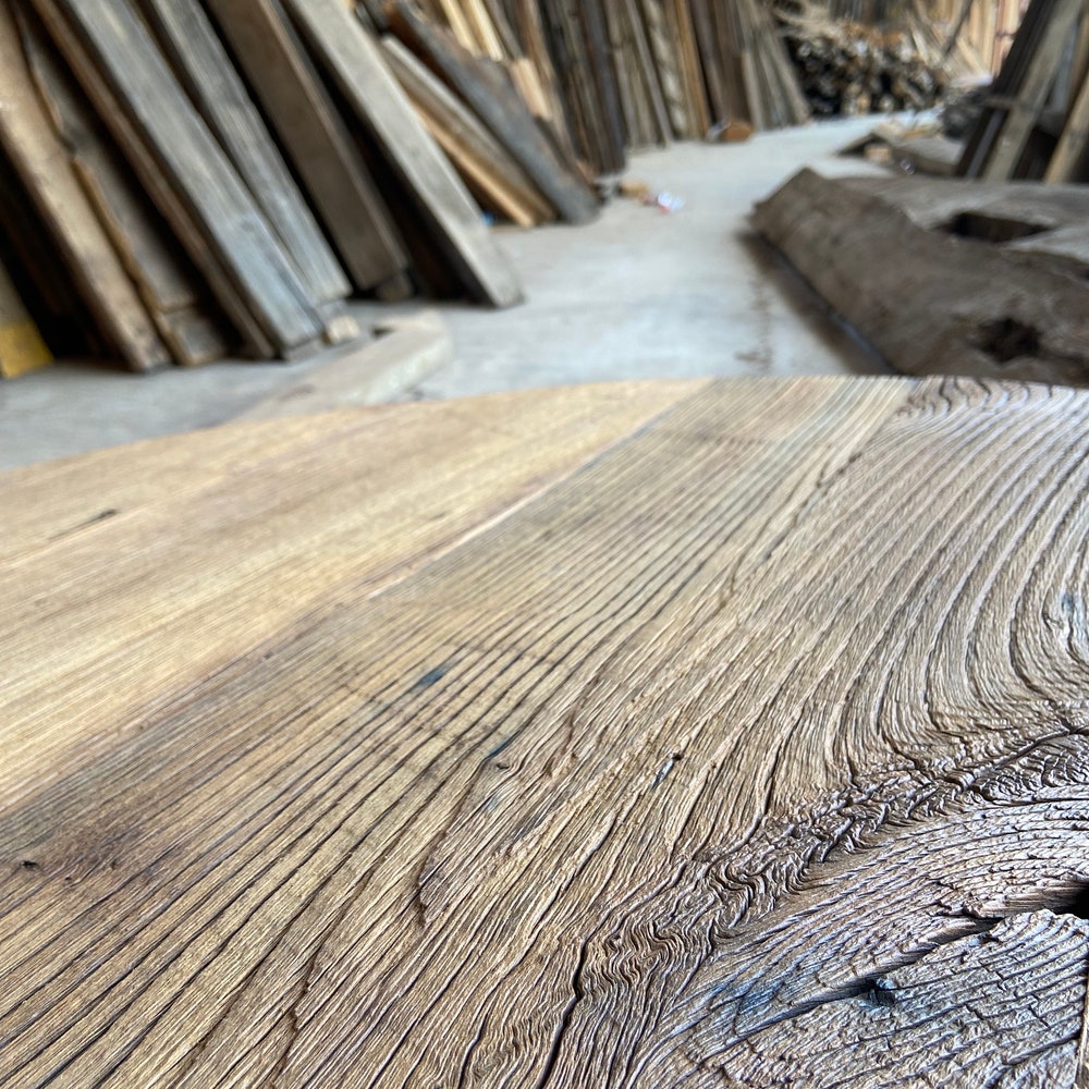 Round Rustic Coffee Table Reclaimed Wood, Farmhouse Coffee Table Living Room, Reclaimed BarnWood Furniture Table Round - Image 8