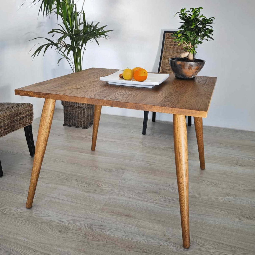 Solid Oak Square Table, Ref. 01380