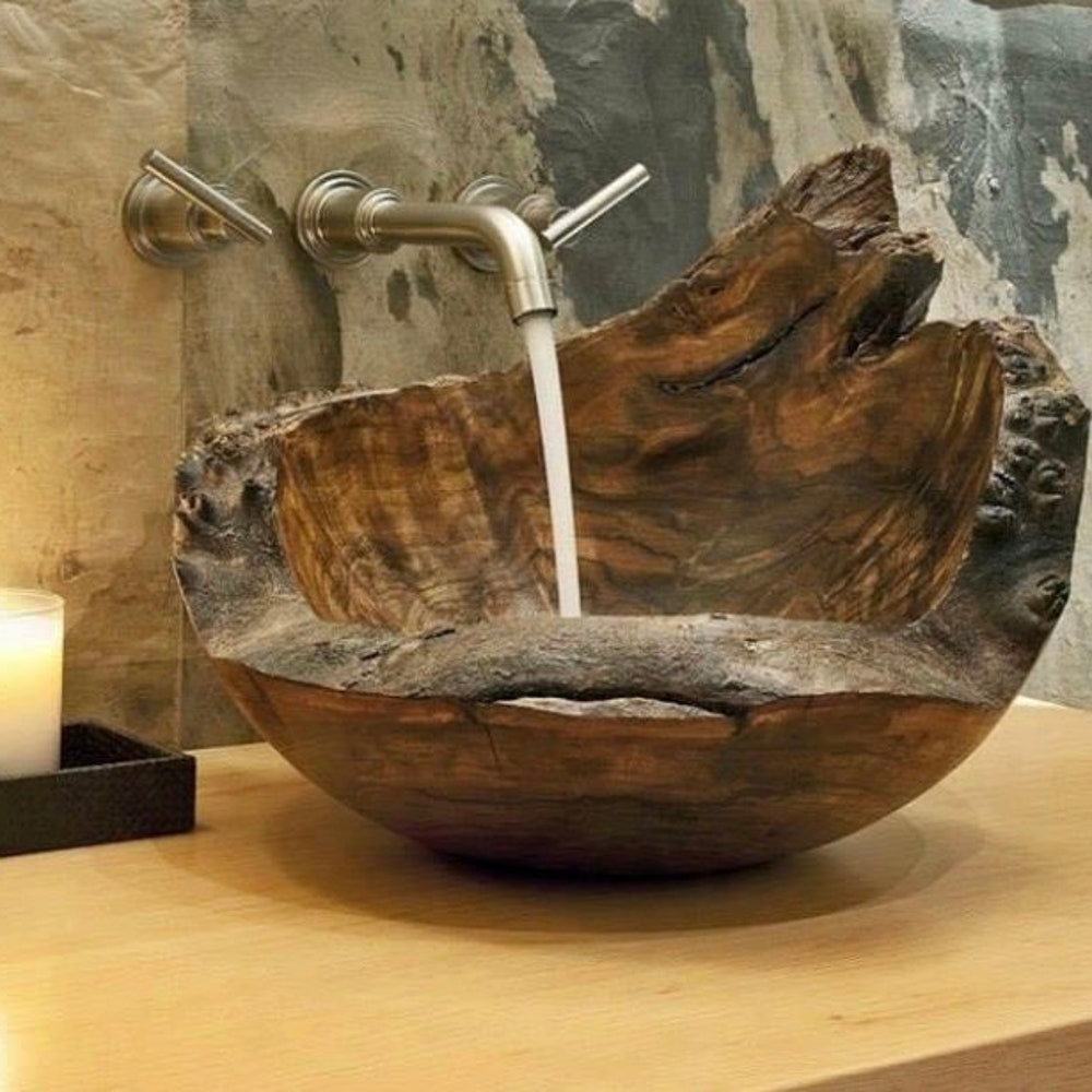 Bathroom decor, Bathroom Wooden Sink, Bathroom Wooden bottom shelve, home decors, Hair studio Designs