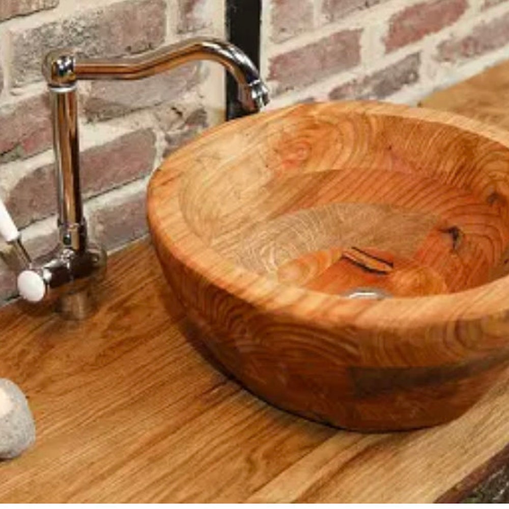 Bathroom decor, Bathroom Wooden Sink, Bathroom Wooden bottom shelve, home decors, Hair studio Designs - Image 8