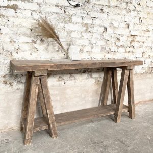 Reclaimed wood console table HENRIETTE