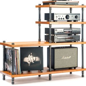 3 in 1 Industrial pipe stand, Vinyl  storage, Record storage, Record cabinet, Record player console