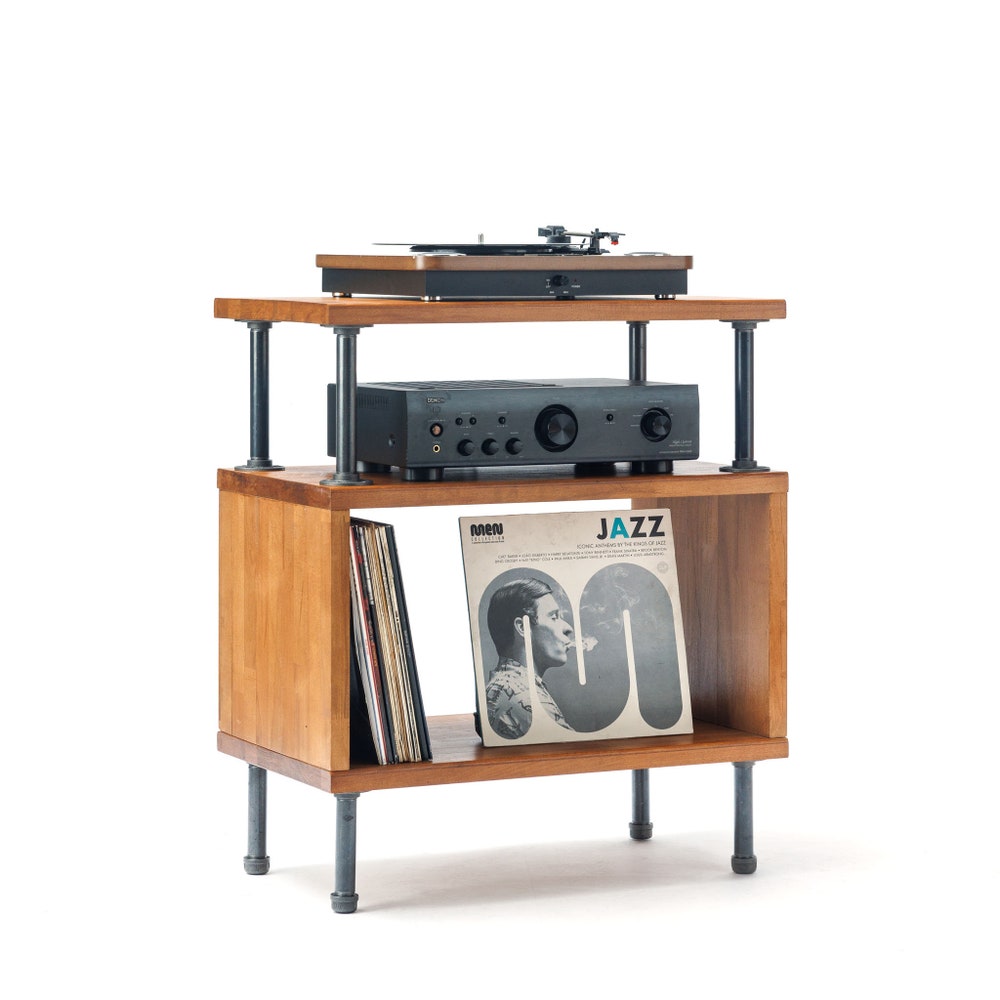 Industrial end table, reclaimed wood table,rustic end table, rustic night stand, pipe and wood end table, farmhouse table - Image 7