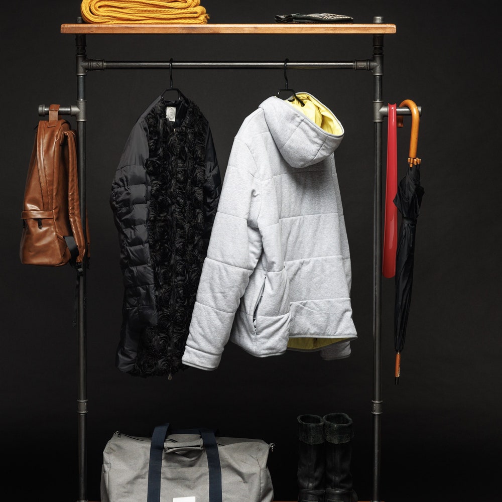 Floating Shelf and Clothing Bar, Retail Fixture, Rustic Industrial 36" Wood with Pipe Rack, Garment Rack, Industrial Floating Shelves - Image 2