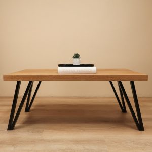 White Oak Coffee Table, Hairpin Legs Coffee Table