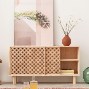 Sideboard made of solid natural wood - Granadella