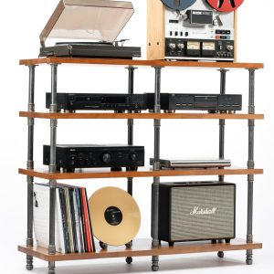 4 in 1 Registered design stand, 4 Tier Industrial Pipe Stand, Record player stand, Vinyl record storage, Record cabinet, Record  console