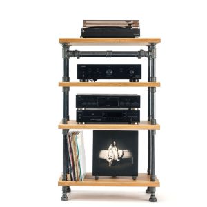 NEW-OAK WOOD, Record player stand, Audio Rack Stand, Turntable Stand, Vinyl storage, Record storage, Record player console