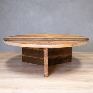 Round Reclaimed Coffee Table W/Y Base