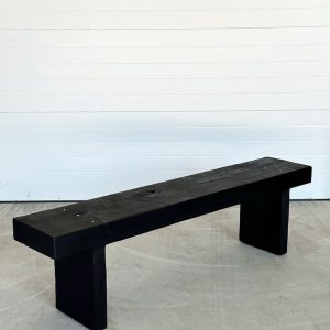 Rustic Modern Bench | Shou Sugi Ban | Chunky Bench